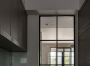 原木元素現(xiàn)代簡約風格40平米公寓廚房櫥柜裝修效果圖